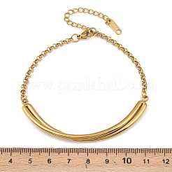 304 Stainless Steel Rolo Link Bracelets for Women&nbsp;BJEW-C129-03G
