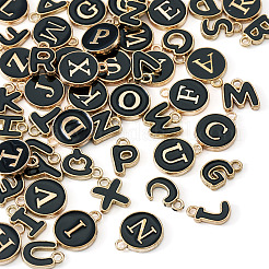 Initial Letter A~Z Alphabet Alloy Enamel Charms&nbsp;ENAM-TA0003-58