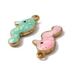 304 Stainless Steel Enamel Charms&nbsp;STAS-P405-01J-G