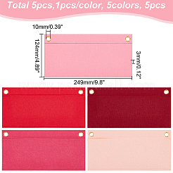 5Pcs 5 Colors Felt Purse Organizer Insert&nbsp;AJEW-WR0001-52