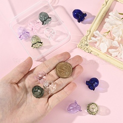 12Pcs 6 Colors Transparent Glass Beads&nbsp;GLAA-YW0004-85