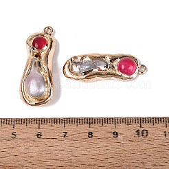 Natural Keshi Pearl & Dyed Agate Pendants&nbsp;PEAR-N030-01G