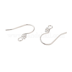 Anti-Tarnish Rhomdium Plated 925 Sterling Silver Micro Pave Single Cubic Zirconia Ear Wire&nbsp;STER-NH0001-66P