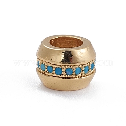 Brass Micro Pave Cubic Zirconia Beads&nbsp;ZIRC-E164-04