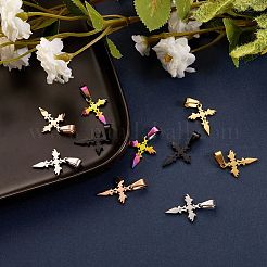 10Pcs 5 Colors 304 Stainless Steel Pendants&nbsp;STAS-SZ0001-45