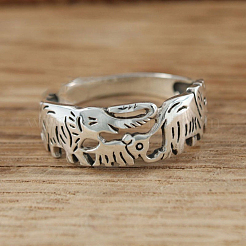 Elephant Brass Finger Rings&nbsp;FS-WG0A57B-01