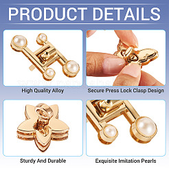 5Pcss 5 Styles Flower Alloy Purse Press Lock Sets&nbsp;FIND-TA0008-51