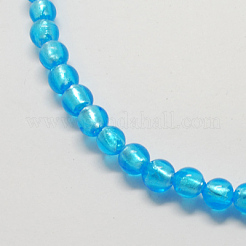 Handmade Silver Foil Glass Beads&nbsp;FOIL-R054-12mm-9