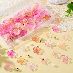 160Pcs 8 Styles Acrylic Bead Caps&nbsp;OACR-TA0004-53B