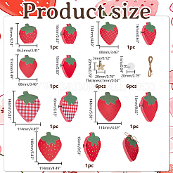 Wood Strawberry Desktop Decoration&nbsp;AJEW-WH0434-14