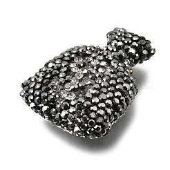 Handmade Polymer Clay Rhinestone Beads&nbsp;CLAY-Z006-04A