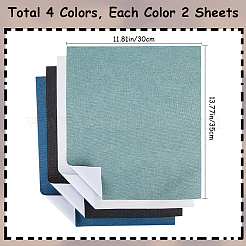 8 Sheets 4 Colors Linen Book Covers&nbsp;DIY-CP0010-67B