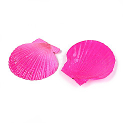 Spray Painted Natural Scallop Shell Big Pendants&nbsp;SSHEL-T017-14M