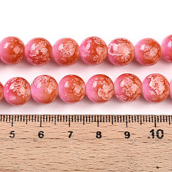 Baking Paint Glass Beads Strands&nbsp;DGLA-N008-10mm-01