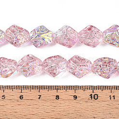 Transparency Electroplate Glass Beads Strands&nbsp;GLAA-T023-41A-03