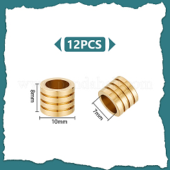 12Pcs 304 Stainless Steel Beads&nbsp;STAS-UN0056-12G
