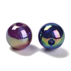 UV Plating Opaque Rainbow Iridescent Acrylic Beads&nbsp;SACR-R001-15A