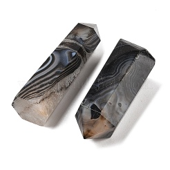 Tower Natural Dyed & Heated Dyed & Heated Black Agate Healing Stone Wands&nbsp;G-A096-02L-01