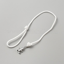 Survival Polyester Cord Bracelet with Alloy Shark Shape Clasps&nbsp;BJEW-WH0014-046P-04