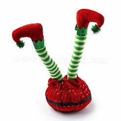 Christmas Cloth Elf Leg Ornaments&nbsp;DJEW-M007-02B
