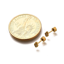 Ion Plating(IP) 304 Stainless Steel Carrot Stud Earrings&nbsp;EJEW-A118-20G-02