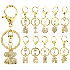 Brass Micro Pave Cubic Zirconia Keychain&nbsp;KEYC-YW00089-01