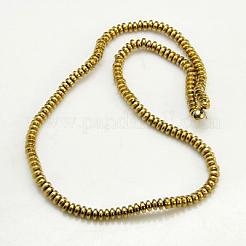 Non-Magnetic Synthetic Hematite Beads Strands&nbsp;G-C124-4x2mm-1