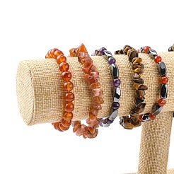 Linen T-Bar Bracelet Display Stands&nbsp;X-BDIS-WH0003-04B