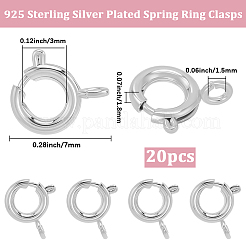 20Pcs Eco-friendly Brass Spring Ring Clasps&nbsp;KK-BBC0027-69B-S