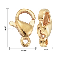 304 Stainless Steel Lobster Claw Clasps&nbsp;X-STAS-H352-01B-G