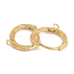 Rack Plating Brass Hoop Earring Findings&nbsp;KK-S374-03G