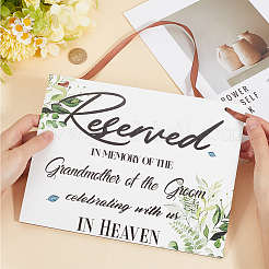 Rectangle Wood Reserved Hanging Sign Decorations&nbsp;DJEW-WH20005-02A