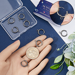 12Pcs 201 Stainless Steel Hoop Earrings Findings&nbsp;STAS-SC0007-97