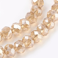 Electroplate Glass Beads Strands&nbsp;GLAA-K027-PL-A07