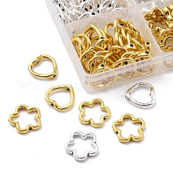 100Pcs 4 Style Tibetan Style Alloy Bead Frames&nbsp;FIND-FS0001-74