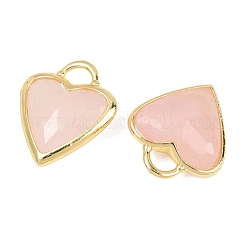 Natural Rose Quartz Faceted Pendants&nbsp;G-Z154-01G-06