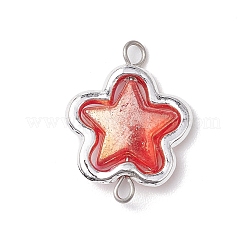 Alloy Transparent Acrylic Flower Connector Charms&nbsp;PALLOY-JF03674