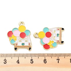 Alloy Enamel Pendants&nbsp;PALLOY-S185-08G