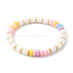 Handmade Polymer Clay Beads Stretch Bracelets&nbsp;BJEW-JB06428