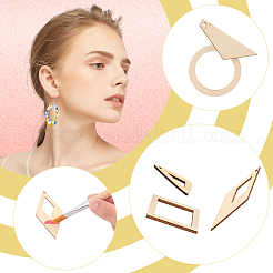 DIY Wooden Dangle Earring Making Kits&nbsp;DIY-SP0005-02