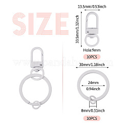10Pcs Zinc Alloy Baking Paint Swivel Snap Hooks Clasps&nbsp;FIND-TADJ0001-27I
