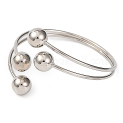 Brass Cuff Bangles for Women&nbsp;BJEW-F477-02P-01