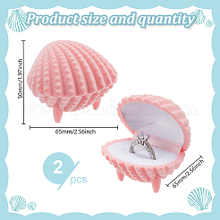 2Pcs Velvet Rings Gift Storage Boxes&nbsp;AJEW-GO0002-24A-01
