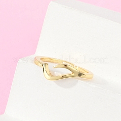 Brass Finger Rings for Women&nbsp;KK-P299-10G