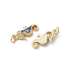 Brass Micro Pave Cubic Zirconia Pendants&nbsp;KK-K384-24B-G