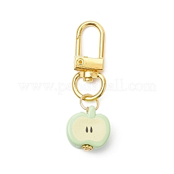 Opaque Acrylic Apple Pendant Decorations&nbsp;HJEW-JM04240-02