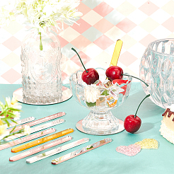 AHADEMAKER 60Pcs 3 Colors Reusable Acrylic Mirror Cakesicle Sticks&nbsp;DIY-GA0004-06