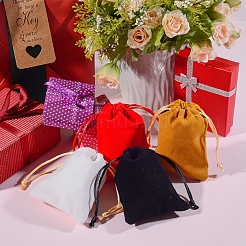 40Pcs 4 Colors Velvet Packing Pouches&nbsp;TP-SZ0001-01