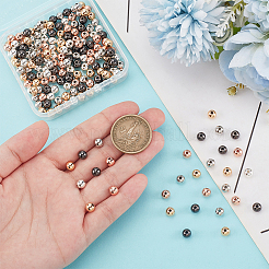 200Pcs 5 Colors Rack Plating Brass Beads&nbsp;KK-PH0010-95