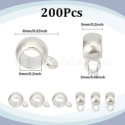 200Pcs Alloy Rondelle Tube Bails&nbsp;FIND-SC0009-52